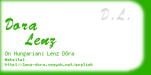 dora lenz business card
